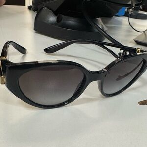 Dolce & Gabbana Cateye Black Sunglasses with Gold Details